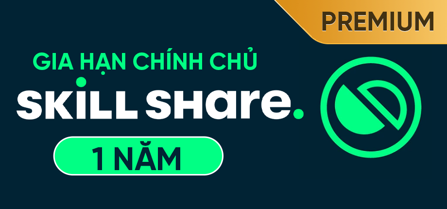 Skillshare Premium 1 năm - Gia hạn chính chủ